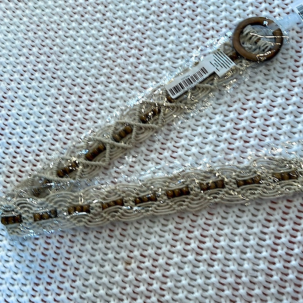38” Ivory Macrame Belt